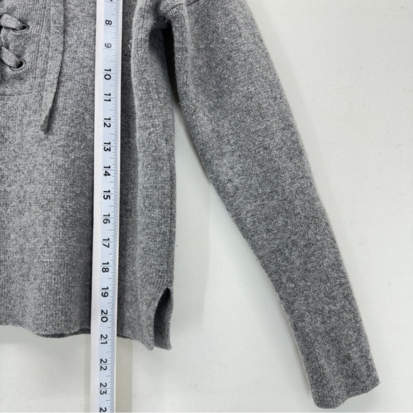 Madewell Merino Wool Knit Womens Sweater Pullover Grey Size Small Boxy Casual - Picture 6 of 10